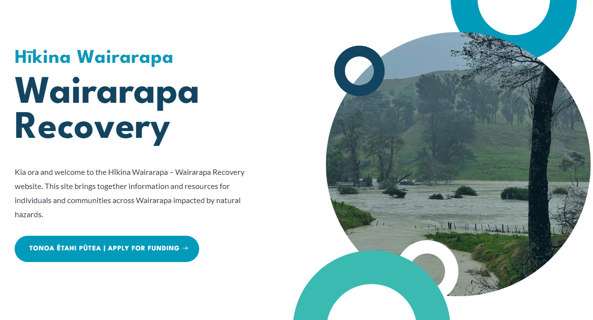 Wairarapa recovery website image