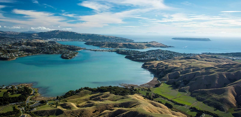 Porirua: Panoramic view overlooking Porirua coastline 