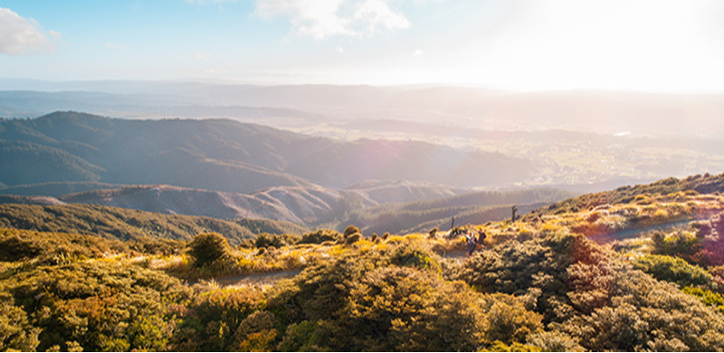 Upper Hutt: Panoramic view of hills and skyline in Upper Hutt