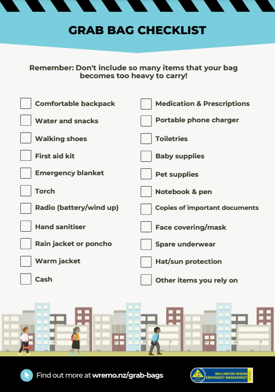 Grab Bag Checklist Screenshot