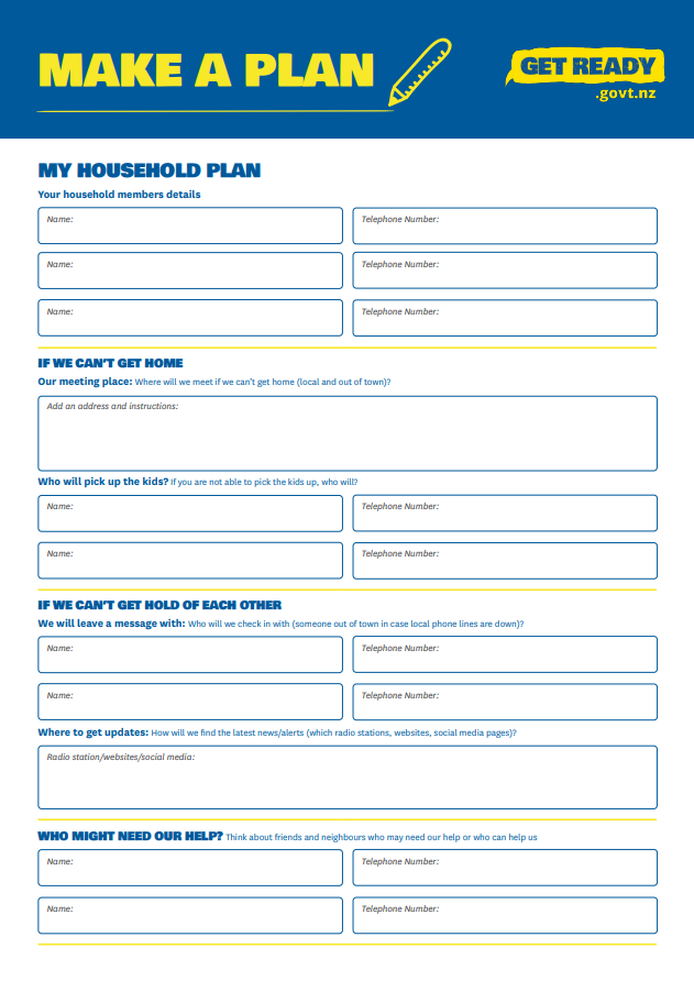 household plan template thumbnail